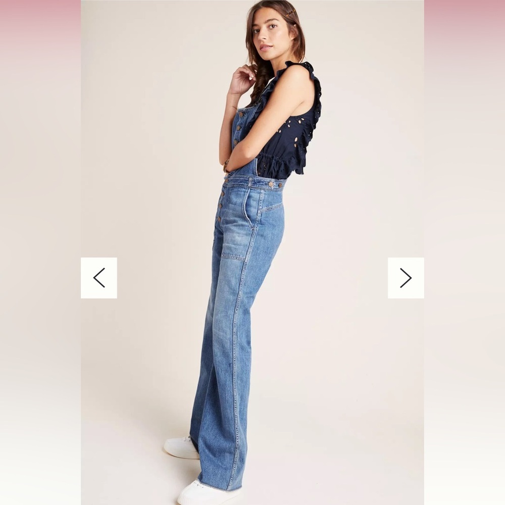 Citizens of Humanity Faye Button Front Women's Overalls in Boho Comeback - Picture 3 of 10